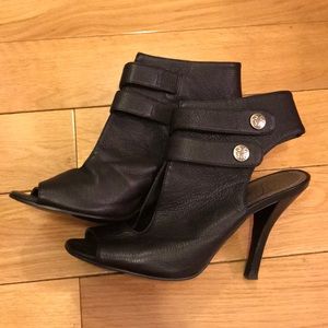Sexy leather button up heels by Fergie